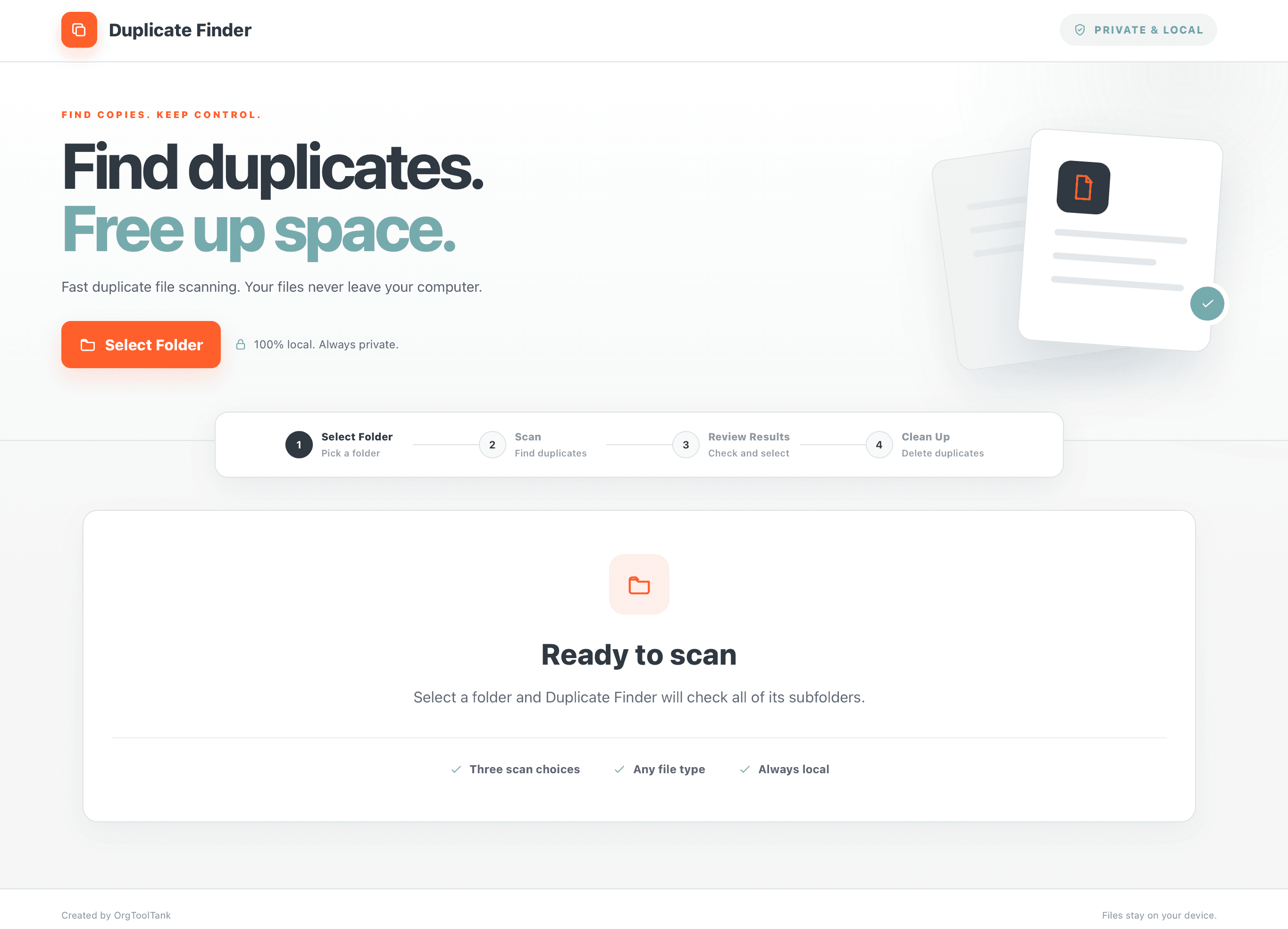 Duplicate Finder desktop app preview